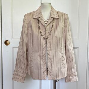 Jax Silk Striped Blazer l